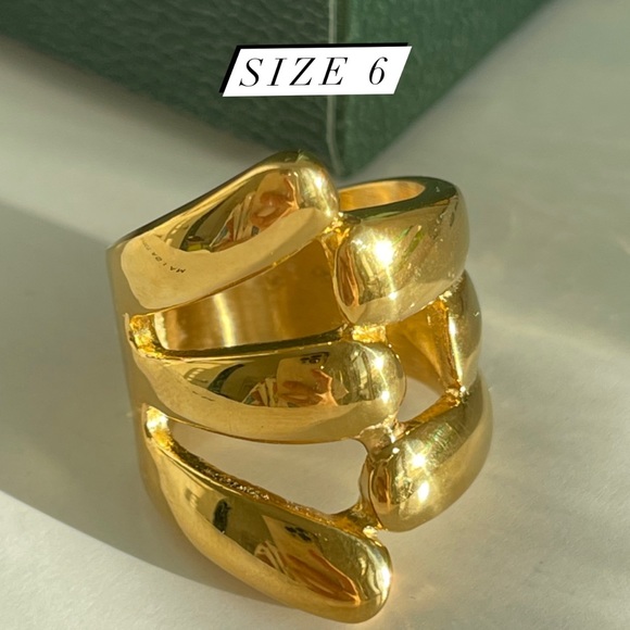 Thick stainless steel gold ring - Picture 5 of 6